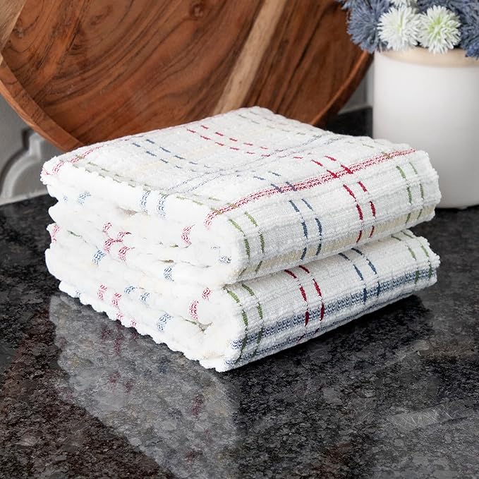 Ritz Royale Collection 100% Combed Terry Cotton, Highly Absorbent, Checked