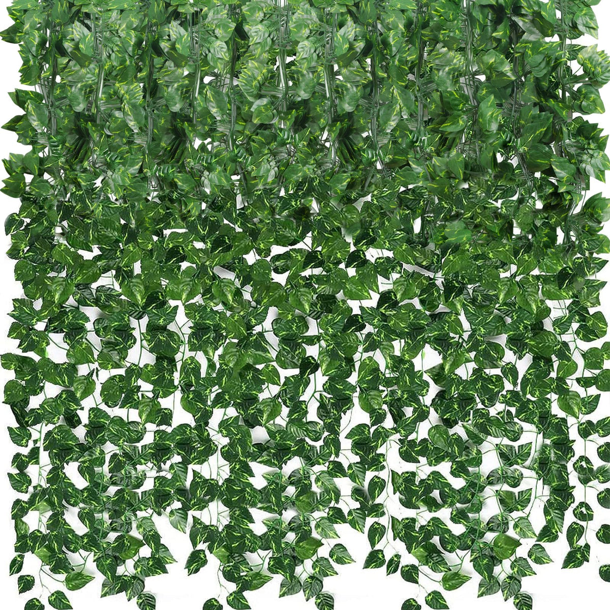 CEWOR 36 Pack 252ft Artificial Ivy Greenery Garland, Fake Vines Hanging Plants Backdrop for Room Bedroom Wall Decor, Green Leaves for Jungle Theme Party Wedding Decoration