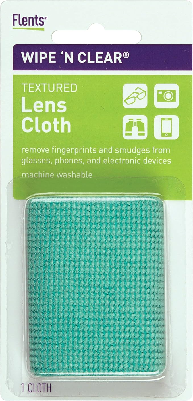 Wipe'N Clear Lens Cleaning Cloth by Flents, Remove Fingerprints & Smudges from