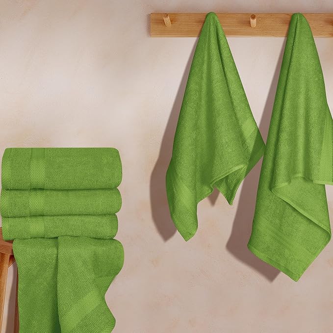 GLAMBURG Ultra Soft 6-Piece Hand Towel Set 16x28-100% Ringspun Cotton