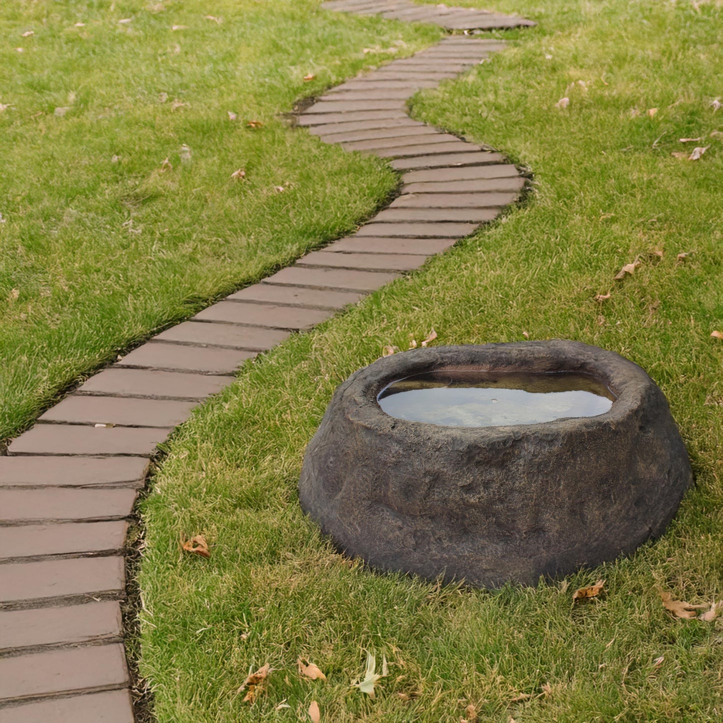 Gardenised Huge Faux Sandstone Pond Rock Realistic Lightweight Decorative Boulder for Landscaping & Utility Cover Weather-Resistant Stone for Garden Patio Landscape Lawn Park and Yard, Ellipsoid