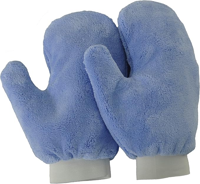 Eurow Microfiber Terry Weave Dusting & Polishing Mitt, Scratch-Free, Ultra-Soft