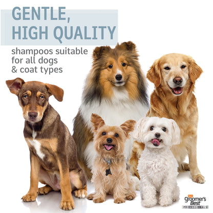 Hartz Grooming Supplies Bundle with Groomer's Best Professionals 6-in-1 Dog Shampoo and Combo Brush for Dogs, Good for All Dogs & Coat Types