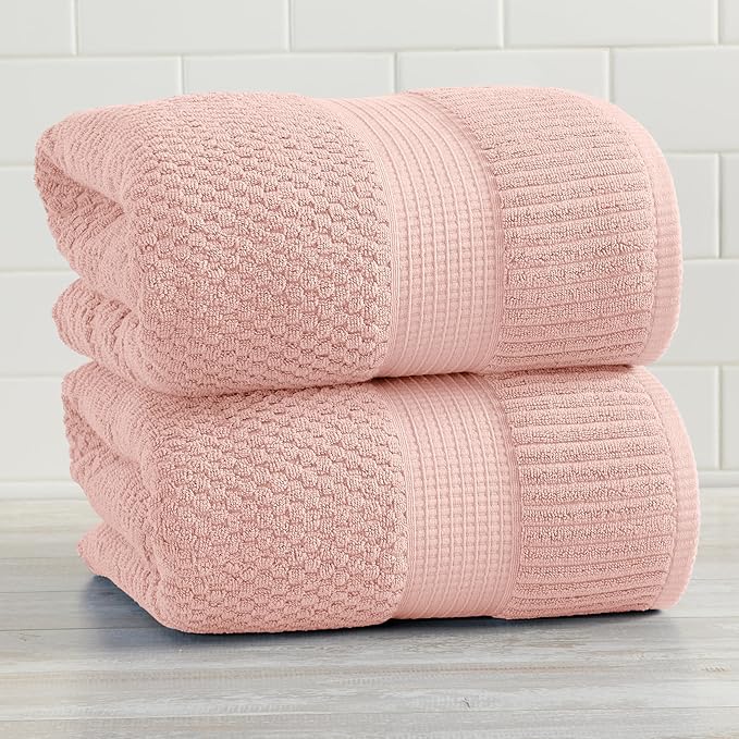 NY Loft 100% Cotton 2 Pack Bath Sheet Towel Set | Extra Large Oversize Bath