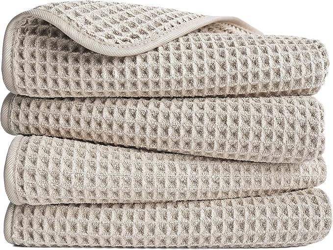 POLYTE 430 GSM Microfiber Lint Free Hand Towel, 16 x 30 in, 4 Pack