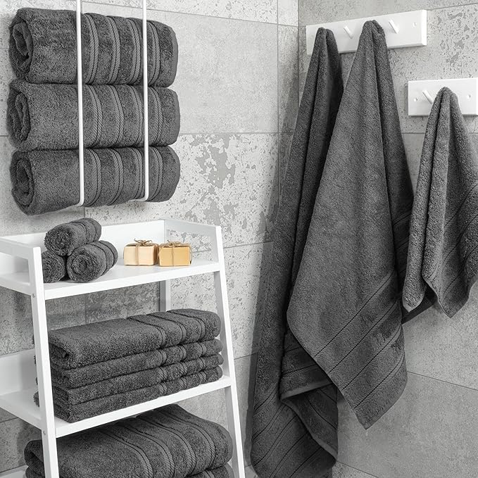 American Soft Linen Luxury 4 Piece Bath Towel Set, 600 GSM 100% Cotton Turkish