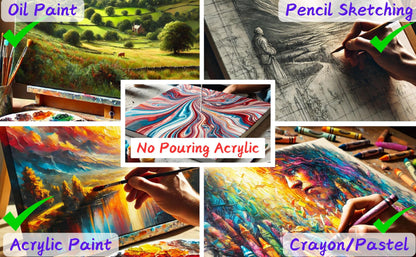 ARTME 20pcs Canvas Panels (15x20-4pk, 24x30-4pk, 30x40-4pk, 20x20-4pk, 30x30-4pk) 3mm Blank Artist Canvas Board / 280GSM/ 100% Cotton/Triple Primed/Acid Free/Medium Grain- Acrylic & Oil Painting