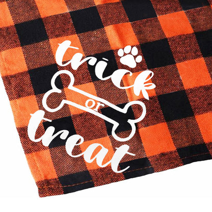 Halloween Dog Bandana, 2 Pack Holiday Cat Buffalo Halloween bib for Small Medium Large Dogs Pets Puppies (Small)