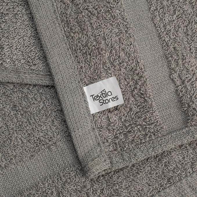 Basic Hand Towels 16x26 Inches – Bulk Pack of 24 – Grey Color – Soft and