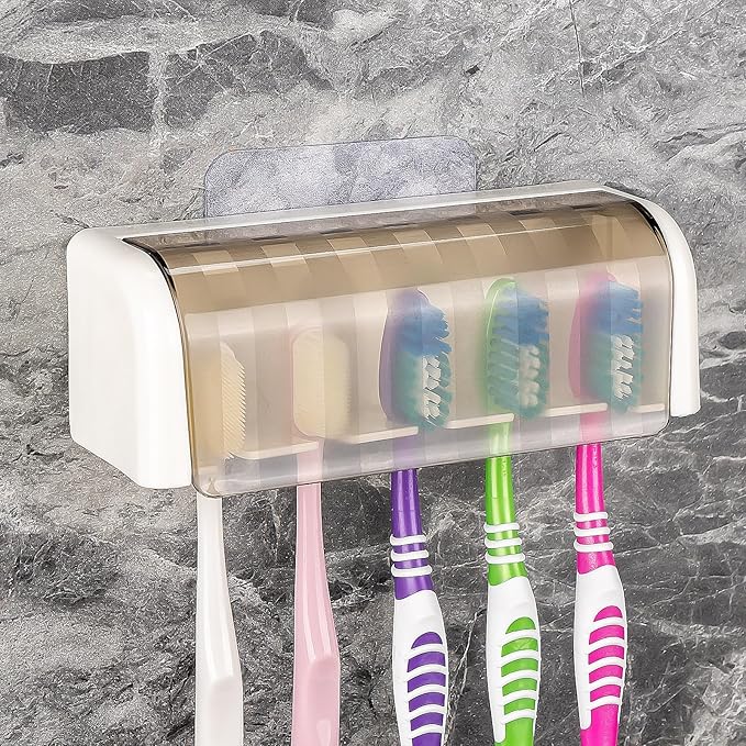 5 Slots Wall Mount Toothbrush Holder