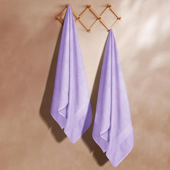 GLAMBURG Premium Cotton Oversized 2 Pack Bath Sheet 35x70-100% Pure Cotton