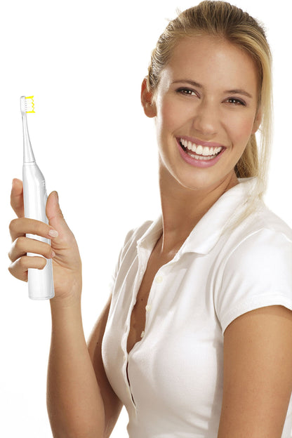 Pursonic S430 SmartSeries Electronic Power Rechargeable Sonic Toothbrush, 12 Brush Heads Included, Red