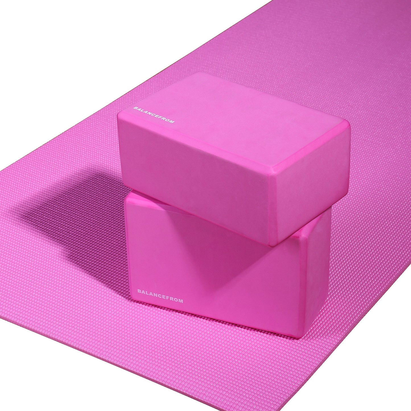 Fitvids Set of 2 High Density Yoga Blocks, 9"x6"x4" Each, Pair, Multiple Colors
