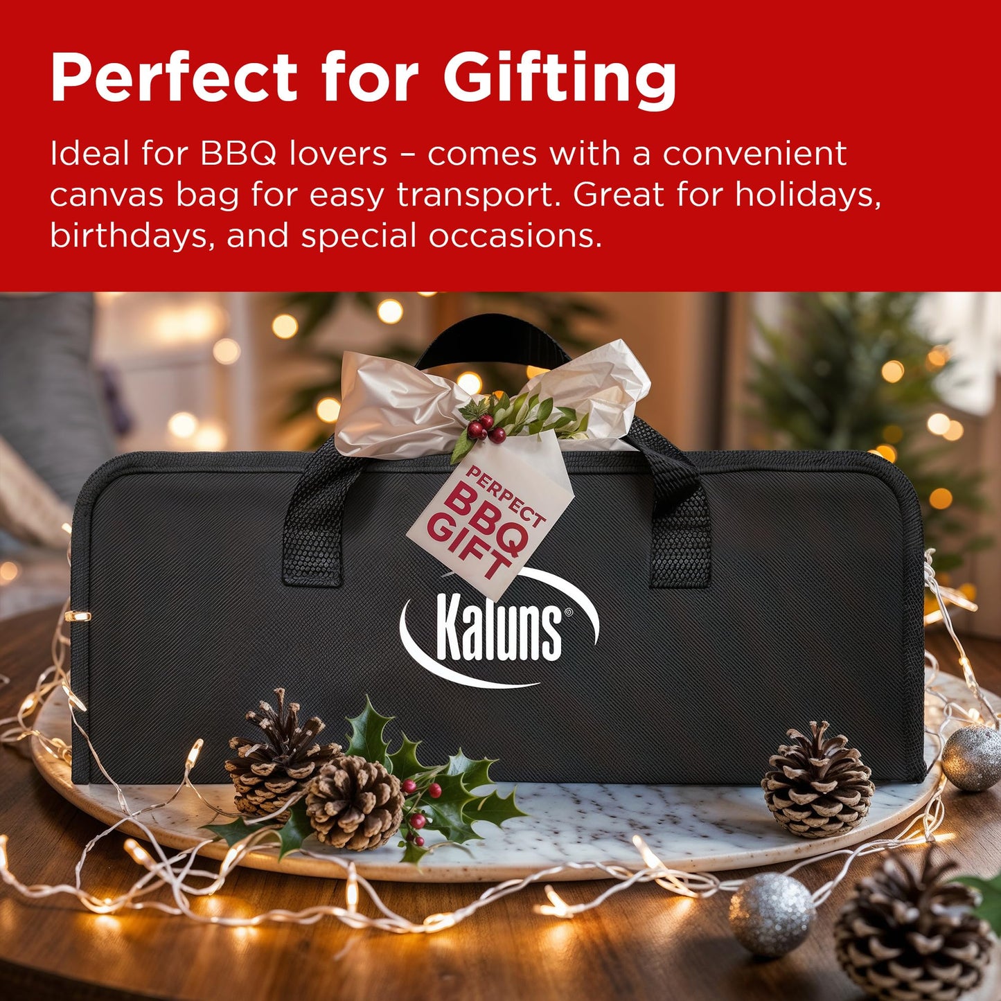 Kaluns BBQ Accessories, Complete Grill Set Grilling Gifts, 40 Pcs Premium Heavy Duty Stainless Steel Barbecue Grill Accessories for Outdoor Grill, Mens Valentines Day Gifts for Him