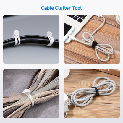 Cable Matters 20-Pack Ultra Strong Silicone Magnetic Cable Ties, Magnetic Cord Ties/ZipTies/Cord Organizer, Black and White