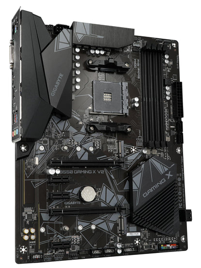 Gigabyte B550 Gaming X V2 Motherboard - Supports AMD Ryzen 5000 Series AM4 CPUs, 10+3 Phases Digital Twin Power Design, up to 4733MHz DDR4 (OC), 2xPCIe 3.0 M.2, GbE LAN, USB 3.2 Gen1