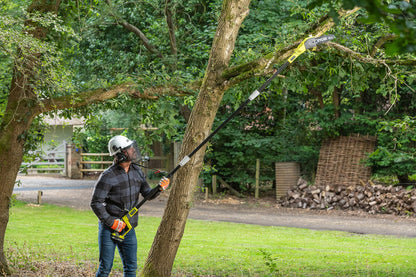RYOBI RPP182020 ONE+ 18V Cordless Pole Pruner, Hyper Green, 20 cm Bar (with 1 x 2.0Ah Battery)