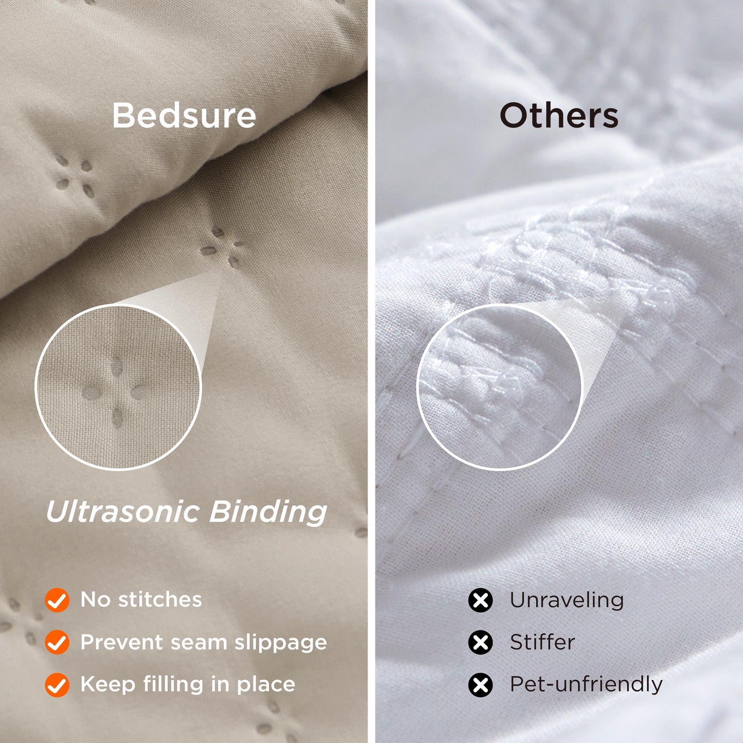 Bedsure King Quilt - Linen Bedspread King Size & Lightweight Comforter, Modern Farmhouse Coverlet with Clover Pattern, Ultra Soft All-Season Bedding, 106 x 96 Inches