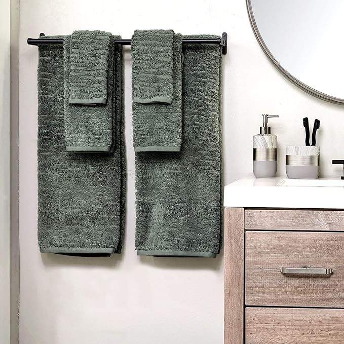 SKL Home CloudSoft 100% Cotton Luxury 6-Piece Towel Set, 600 GSM, Ultra Plush &