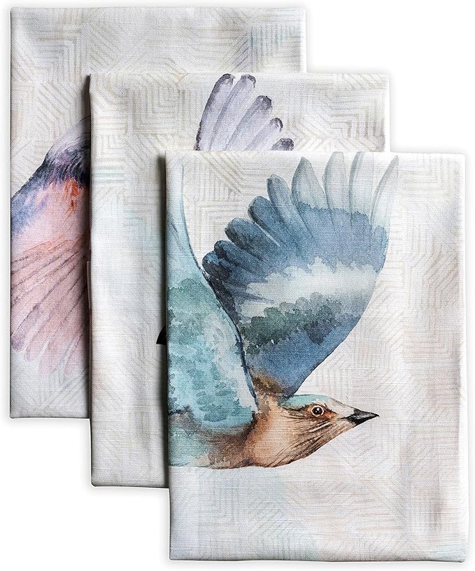 Maison d' Hermine Kitchen Towels Set of 3 100% Cotton 27.50" x 20" Reusable