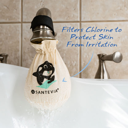 Santevia Bath Faucet Filter | Bath Filter for Tub Faucet | Bath Water Filter System | Bath FIlter Faucet | Bath Tub Filters to Remove Chlorine | Bath Filter Replacement | Baby Bath Filter