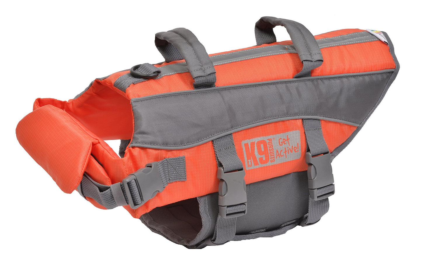 K9 Pursuits High Visibility Easy Grab Float Coat Life Jacket, Large c,Orange