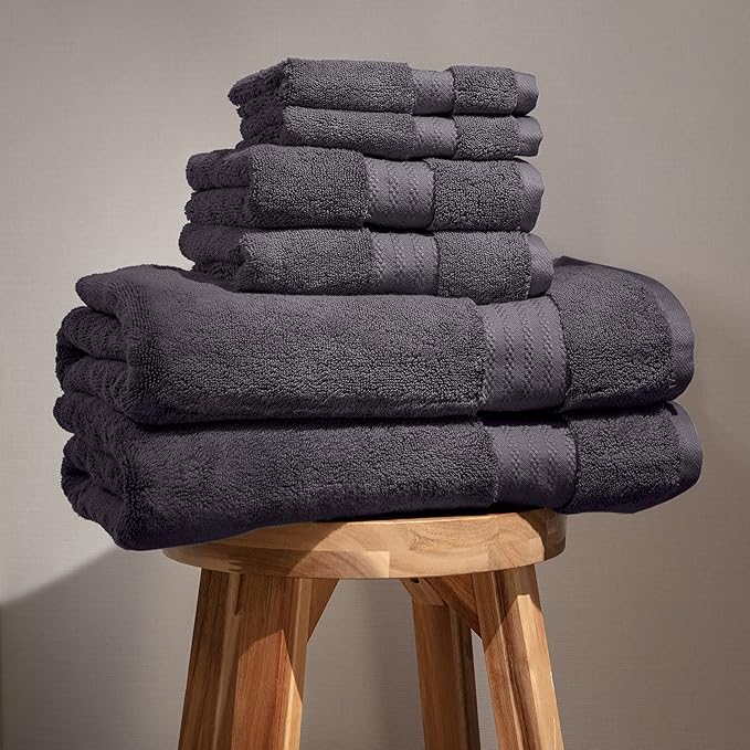 Fabdreams 100% Organic Cotton Bath Towel Set of 6 700 GSM Hotel Premium Plush