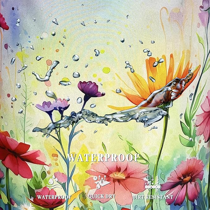 Watercolor Flowers Laundry Basket Wildflower Foldable Funny Laundry Hamper