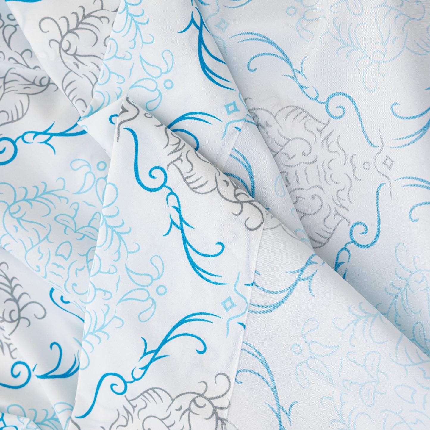 Spirit Linen home 6-Piece King Size Bed Sheet Set - Deep Pocket, Medallion Pattern, Soft and Breathable Bed Sheets, Microfiber Material, Includes 1 Fitted, 1 Flat, 4 Pillowcases - Turquoise Medallion
