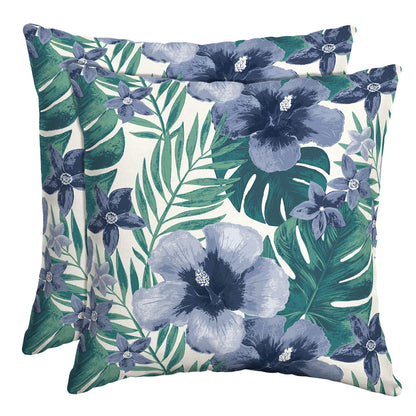 Arden Outdoor Toss Pillow, 2 Pack, 16 x 16, Rain-Proof, Fade Resistant Pistachio Botanical