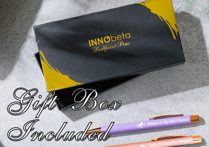 InnoBeta Octopus Gifts for Octopus Lover, Ballpoint Pen Set of 4, Gifts for Octopus Nerd on Birthday, Christmas and any Special Occasion