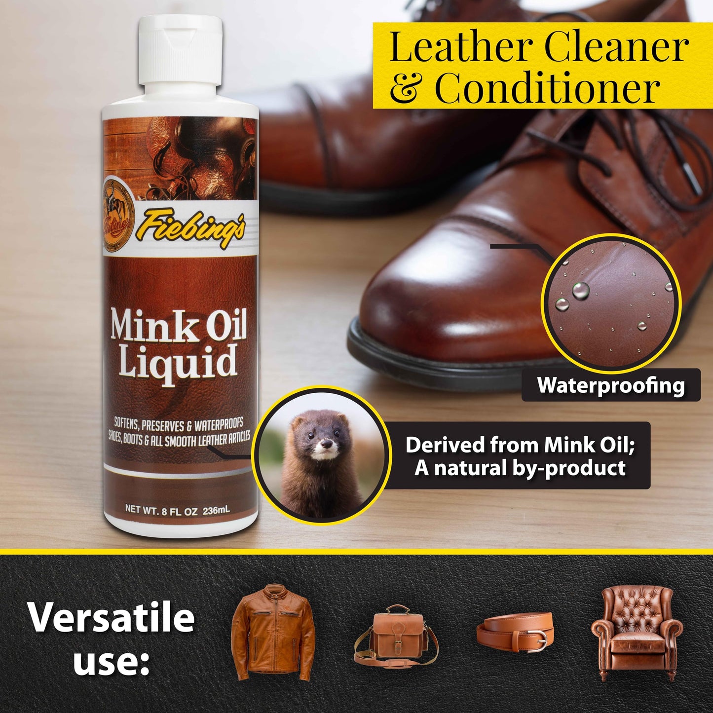 Fiebing's Mink Oil Liquid, 8 oz