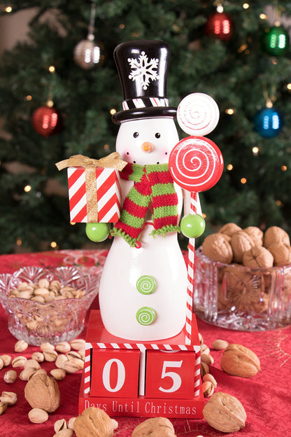 Clever Creations Wooden Christmas Advent Calendar, Countdown to Christmas, Festive Holiday Decoration, Snowman