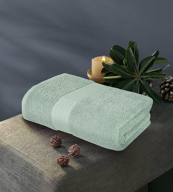 GLAMBURG Premium Cotton Oversized 2 Pack Bath Sheet 35x70-100% Pure Cotton