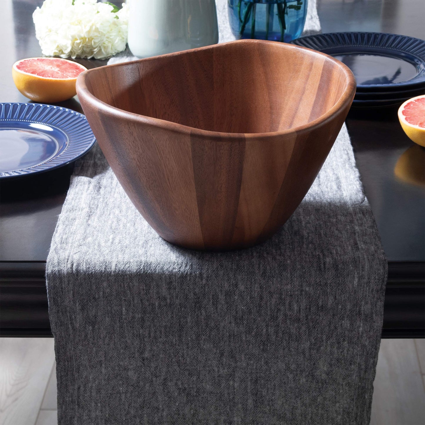 Lipper International Large Wavy Bowl, Acacia