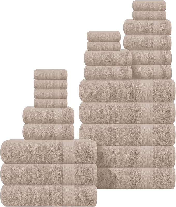 GLAMBURG Ultra Soft 24-Piece Towel Set
