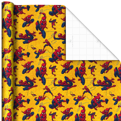 Hallmark Marvel Spider-Man Wrapping Paper Rolls (3 Rolls: 60 Sq. Ft. Total) for Kids, Fans, Gamers, Birthdays, Father's Day, Christmas
