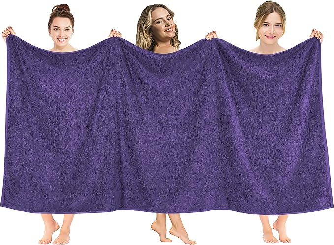 American Soft Linen 100% Cotton 600 GSM Turkish 40x80 Oversized Bath Towel Sheet
