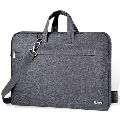 Voova Laptop Bag Case 15.6 Inch Compatible with MacBook Pro 15/16, MacBook Air 15 M2/M3/M4, 15-16” HP Acer Lenovo Dell Asus, Waterproof Computer Sleeve Cover with Shoulder Straps & Handle, Grey