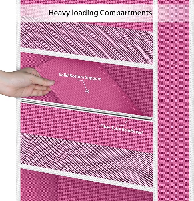 Univivi 6-Shelf Over Door Hanging Organizer Fabric Baby Door Storage