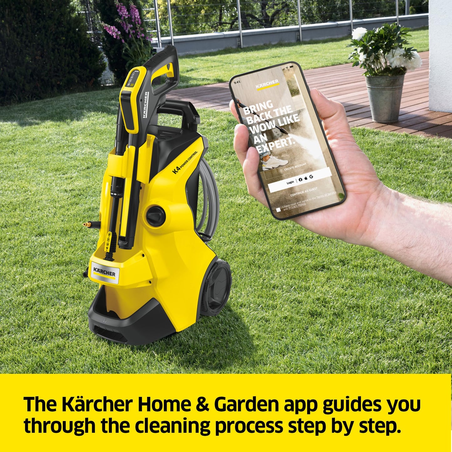 Kärcher K 5 Power Control Flex Car & Home Pressure Washer, pressure: max. 145 bar, flow rate: 500 l/h, area: 40 m²/h, water filter, 13 kg, high-pressure gun, dirt blaster, spray lance, Home Kit