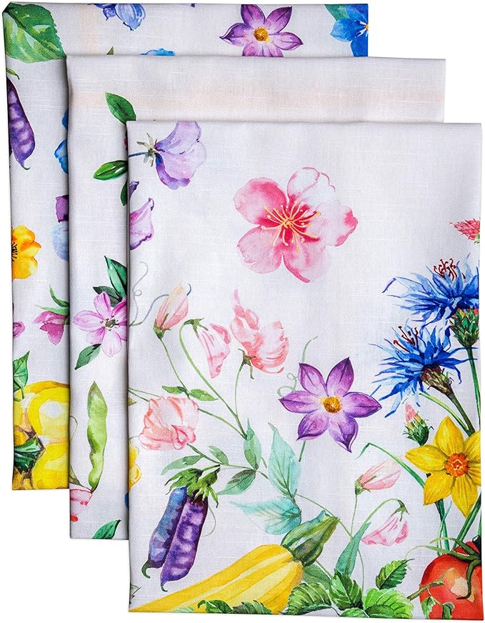 Maison d' Hermine Kitchen Towels Set of 3 100% Cotton 27.50" x 20" Reusable