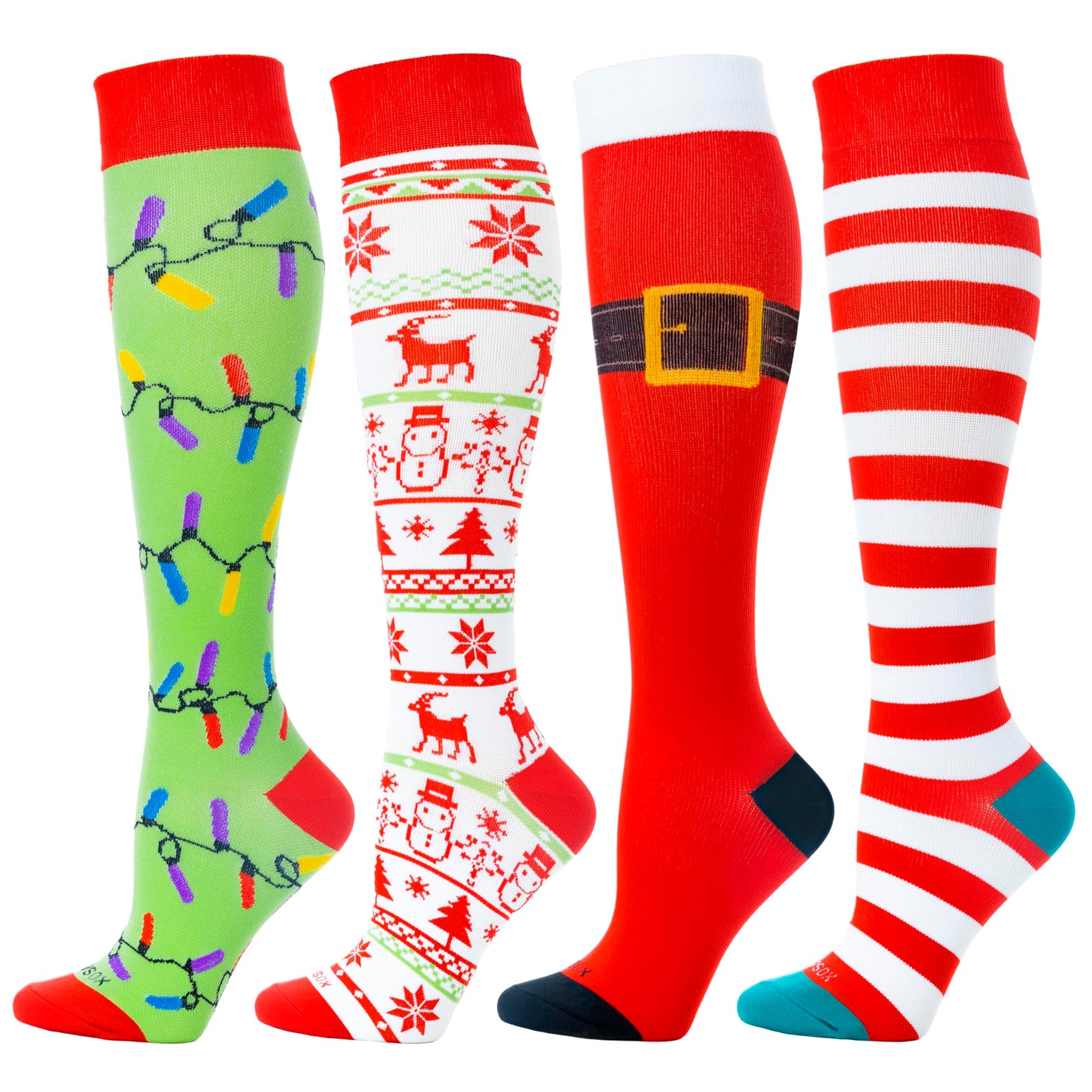LEVSOX Compression Socks Women and Men Christmas 20-30mmHg Knee High Best for Nurses, Travel, Pregnancy