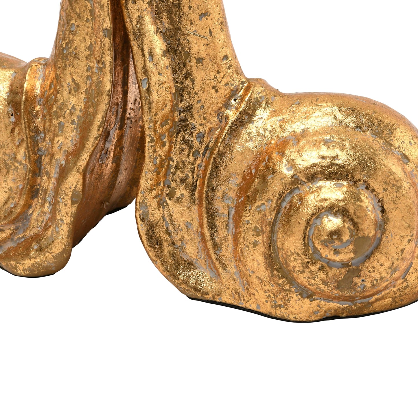 Creative Co-Op Decorative Distressed Cast Metal Snail Bookends, Gold