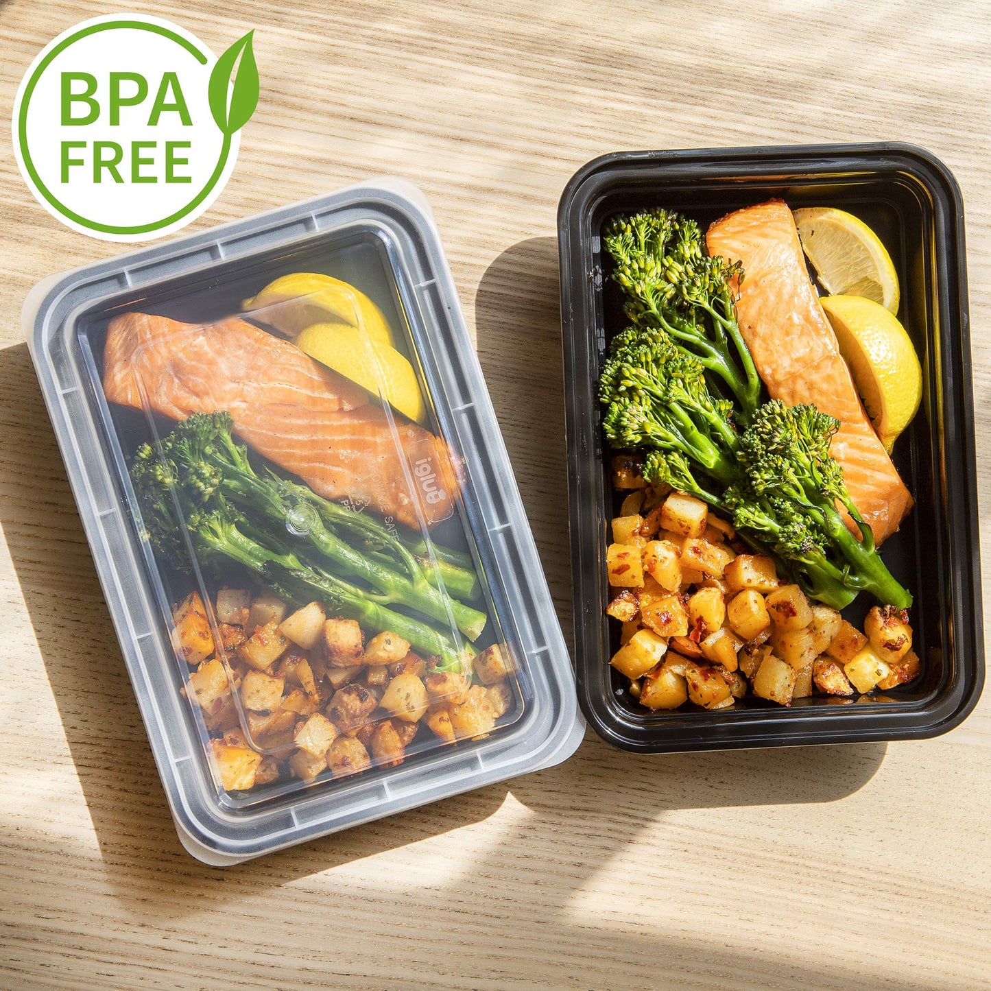 Igluu Meal Prep Containers Reusable 10 Pack 1-Compartment 828ml (28oz) BPA-Free Food Prep Containers with Airtight Lids – Durable Plastic, Stackable, Microwave, Freezer & Dishwasher Safe