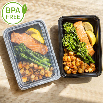 Igluu Meal Prep Containers Reusable 10 Pack 1-Compartment 828ml (28oz) BPA-Free Food Prep Containers with Airtight Lids – Durable Plastic, Stackable, Microwave, Freezer & Dishwasher Safe