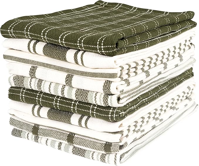 KAF Home Assorted Flat Kitchen Towels | 100% Cotton