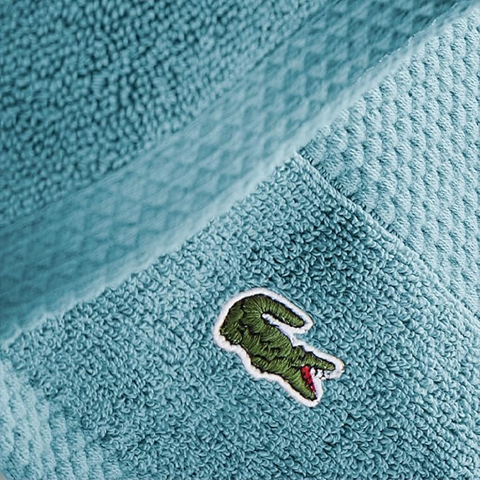 Lacoste Heritage 100% Supima Cotton Wash Cloth, Premium Super Soft Bath Towel