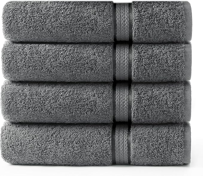 COTTON CRAFT - 4 Pack -Ultra Soft Oversized Extra Large Bath Towels 30x54