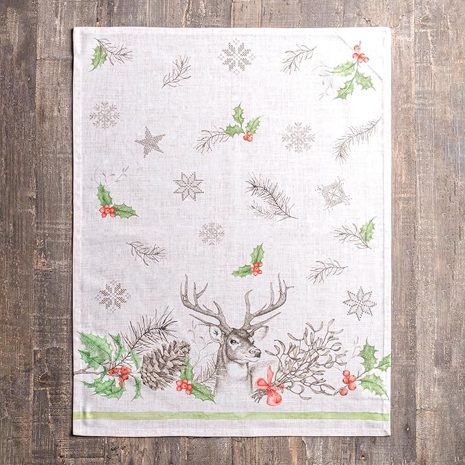 Maison d' Hermine Kitchen Towels Set of 3 100% Cotton 20" x 27.5" Reusable